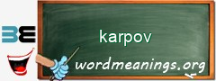 WordMeaning blackboard for karpov